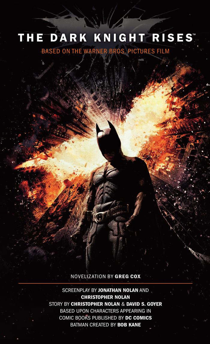 The Dark Knight Rises Novelization Cover