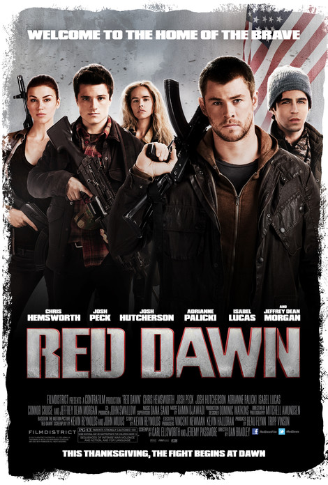 Red Dawn Poster with the cast holding guns