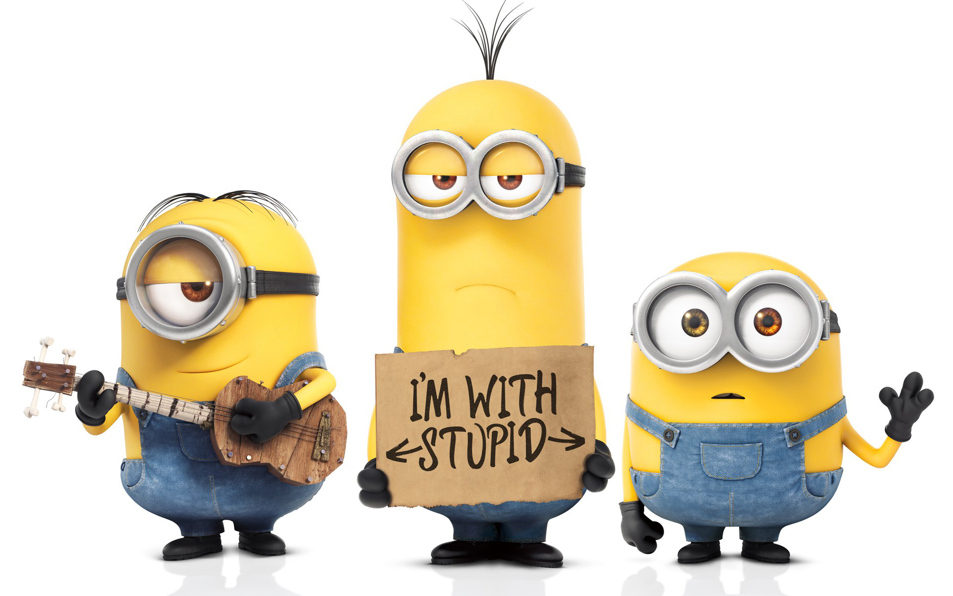 Stuart, Kevin, and Bob in Minions