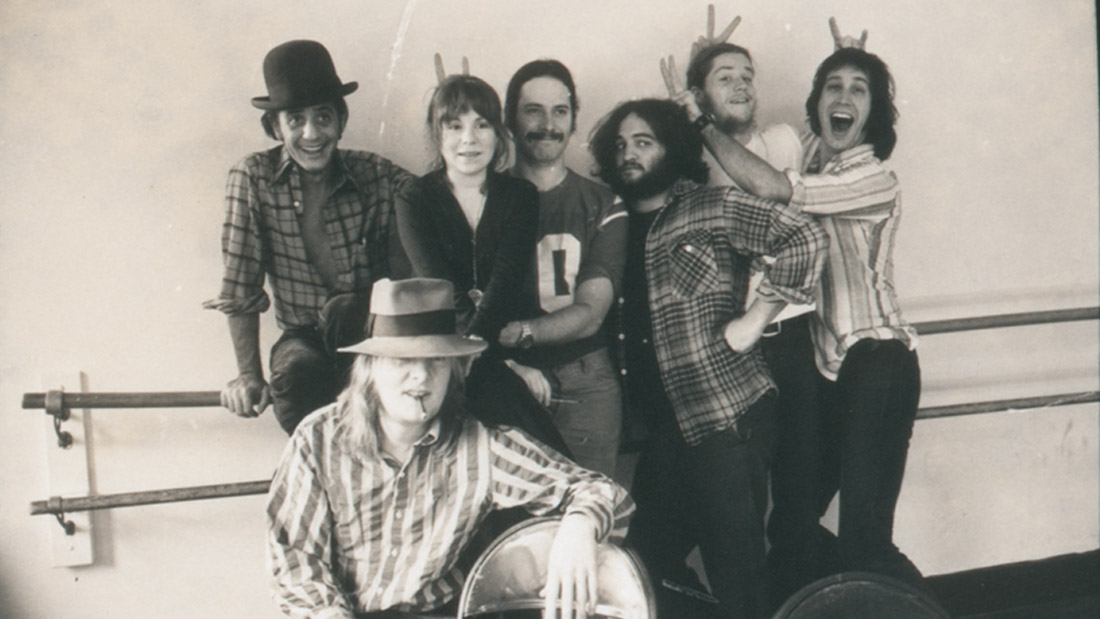 John Belushi, Chevy Chase and others in a still from DRUNK STONED BRILLIANT DEAD
