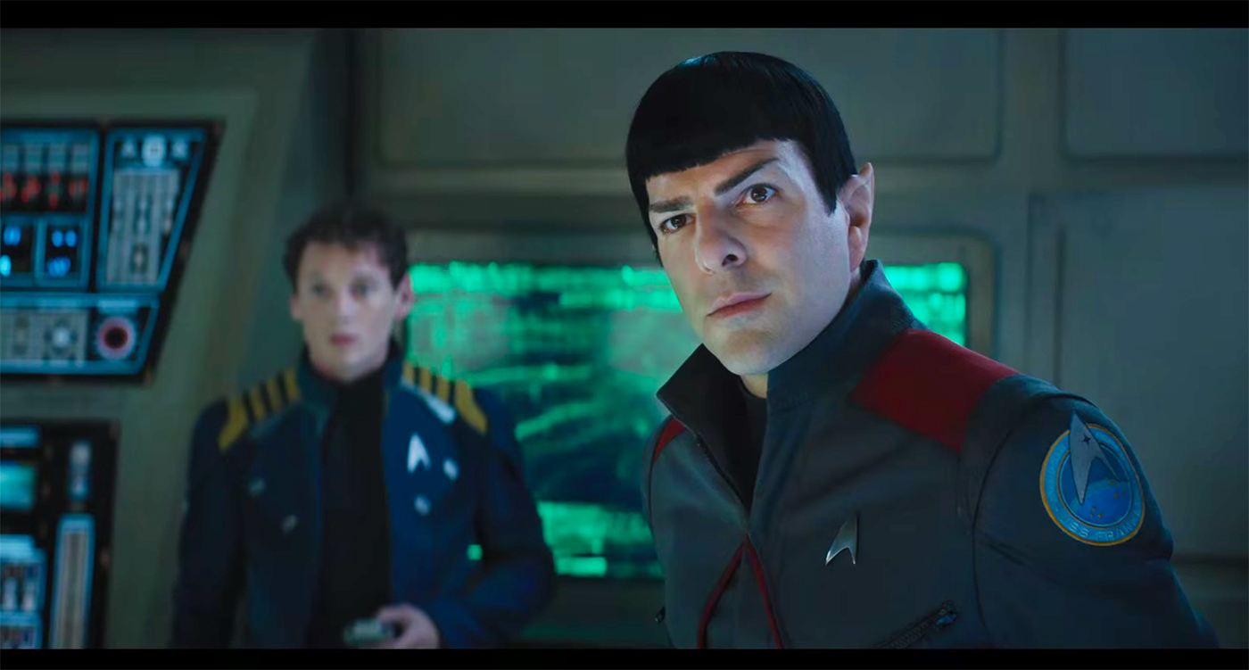 Zachary Quinto and Anton Yelchin in STAR TREK BEYOND