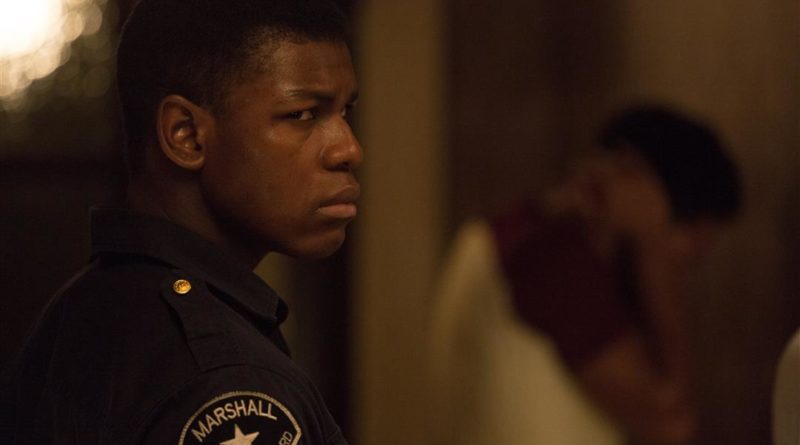 John Boyega looking terrified and angry in DETROIT.